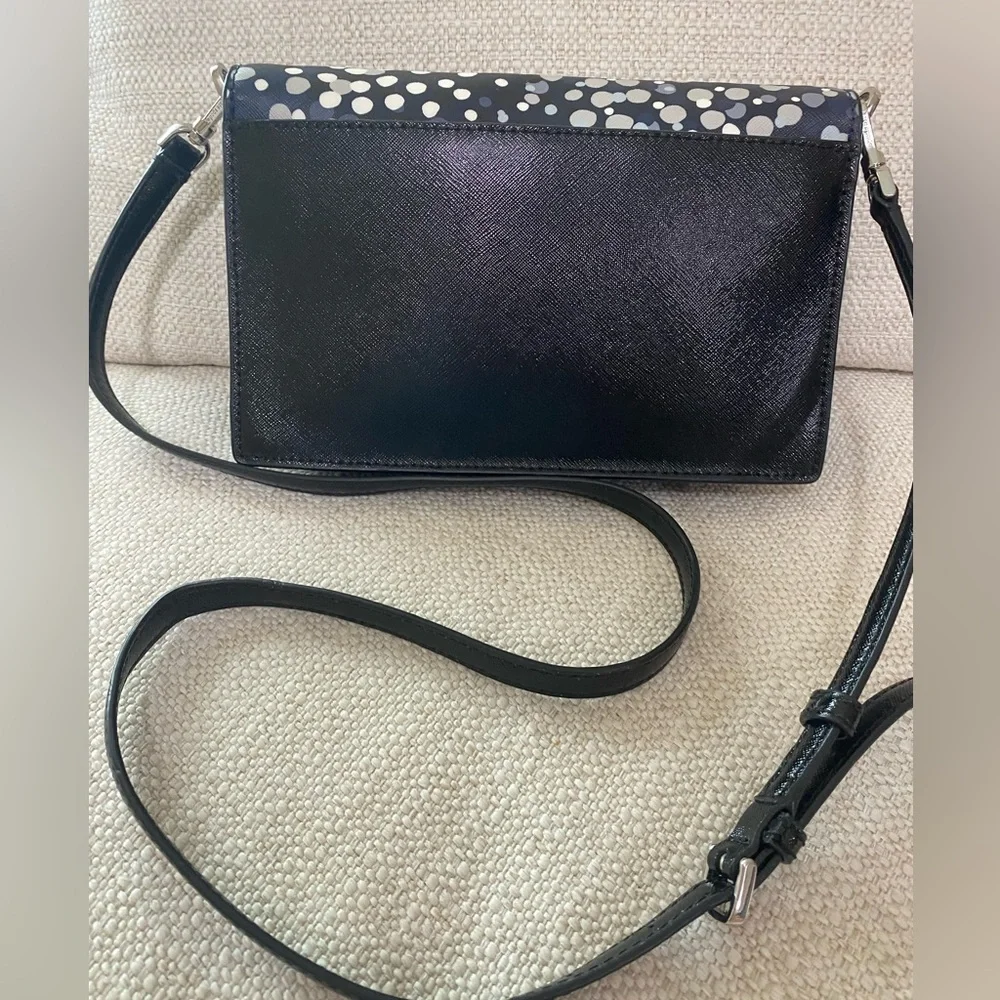 Kate Spade Cameron  Black and White Gray & Blue Crossbody Bag - Picture 5 of 16